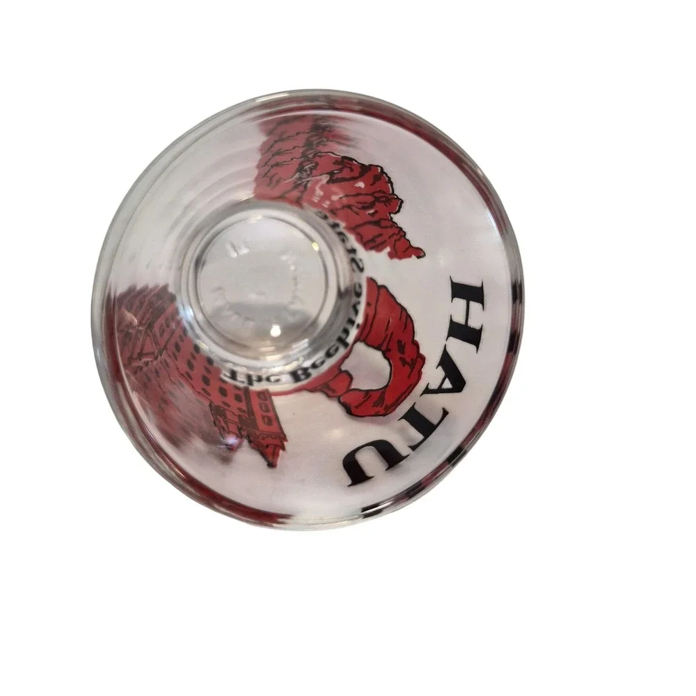 Utah Shot Glass The Beehive State‎ Souvenir Clear Red Taiwan